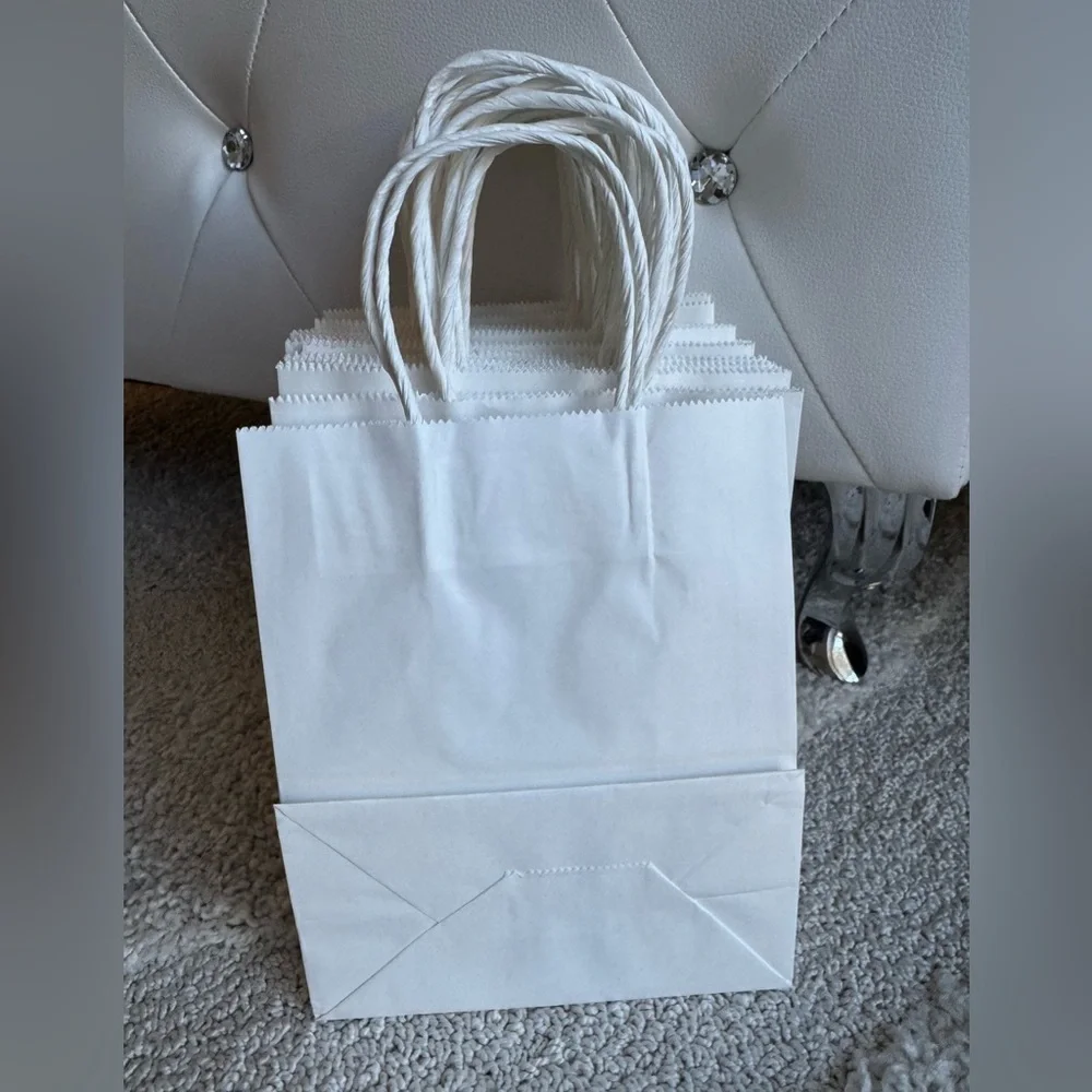 New White Gift Bags Paper Bags Set of 20 small